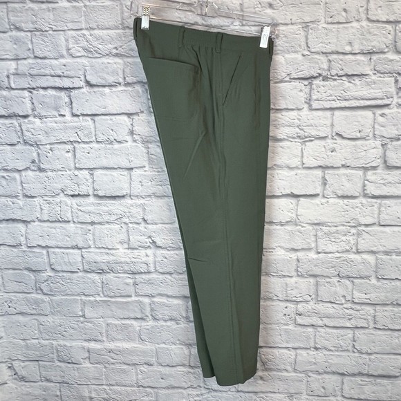 Athleta Palisades Ankle Pants Women Army Green Nylon Tapered Leg Size 6 (30X26) - Picture 5 of 13